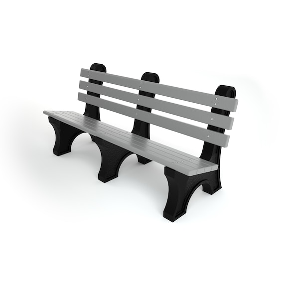 Gray 6' Comfort Park Avenue Bench